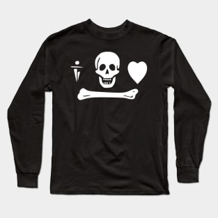 Pirate Flag - Pirate Stede Bonnet - Skull Skeleton Flag Long Sleeve T-Shirt